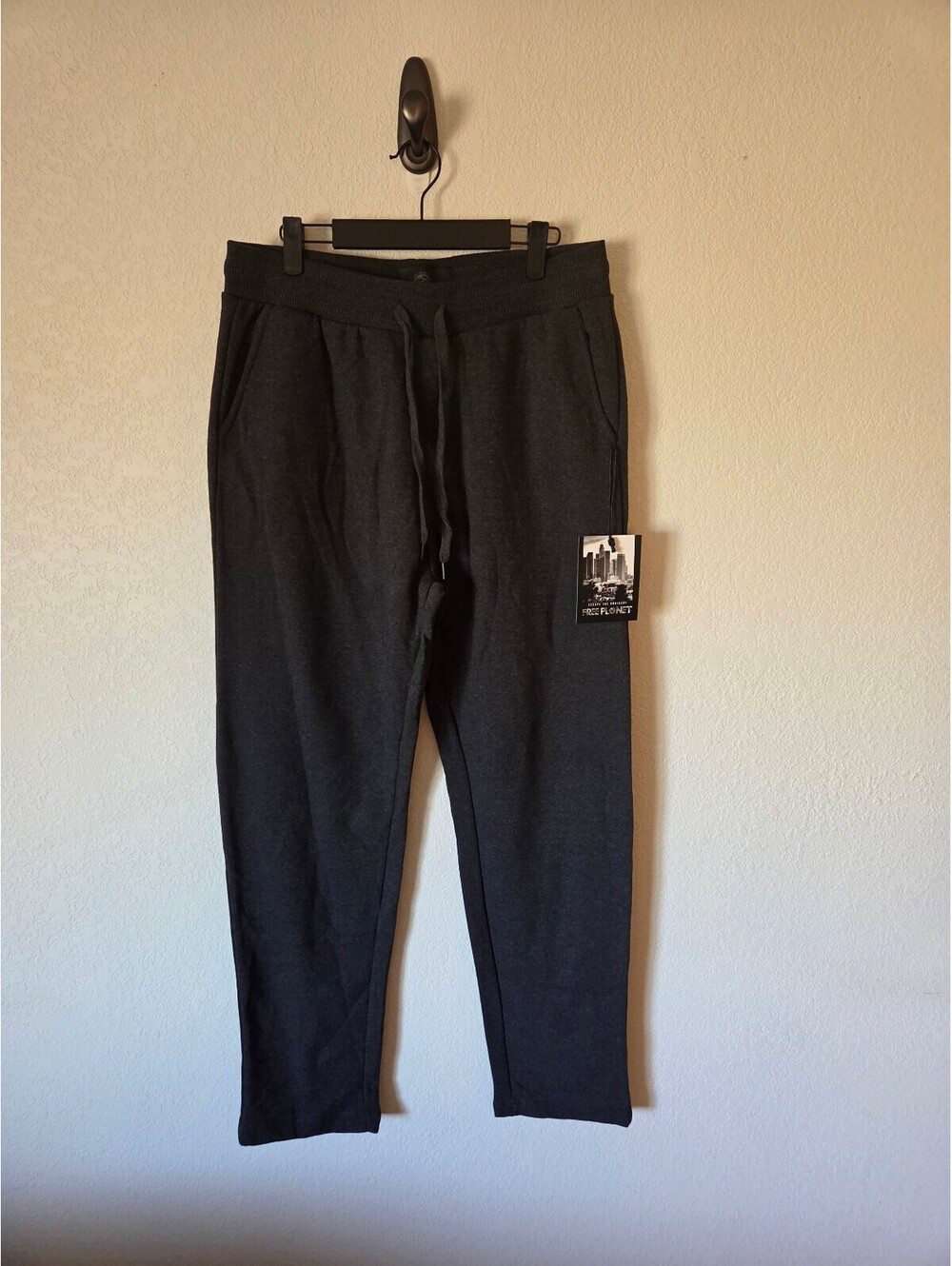 Free Planet Men's Charcoal Heather Fleece Jogger Pants Size L